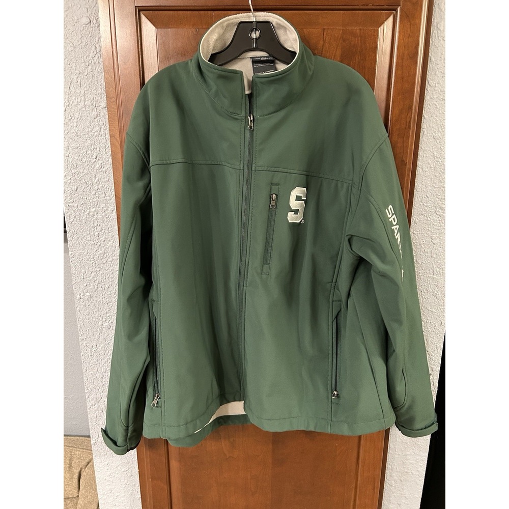 Michigan State Spartans Xl Full Zip Jacket Pro Edge Green